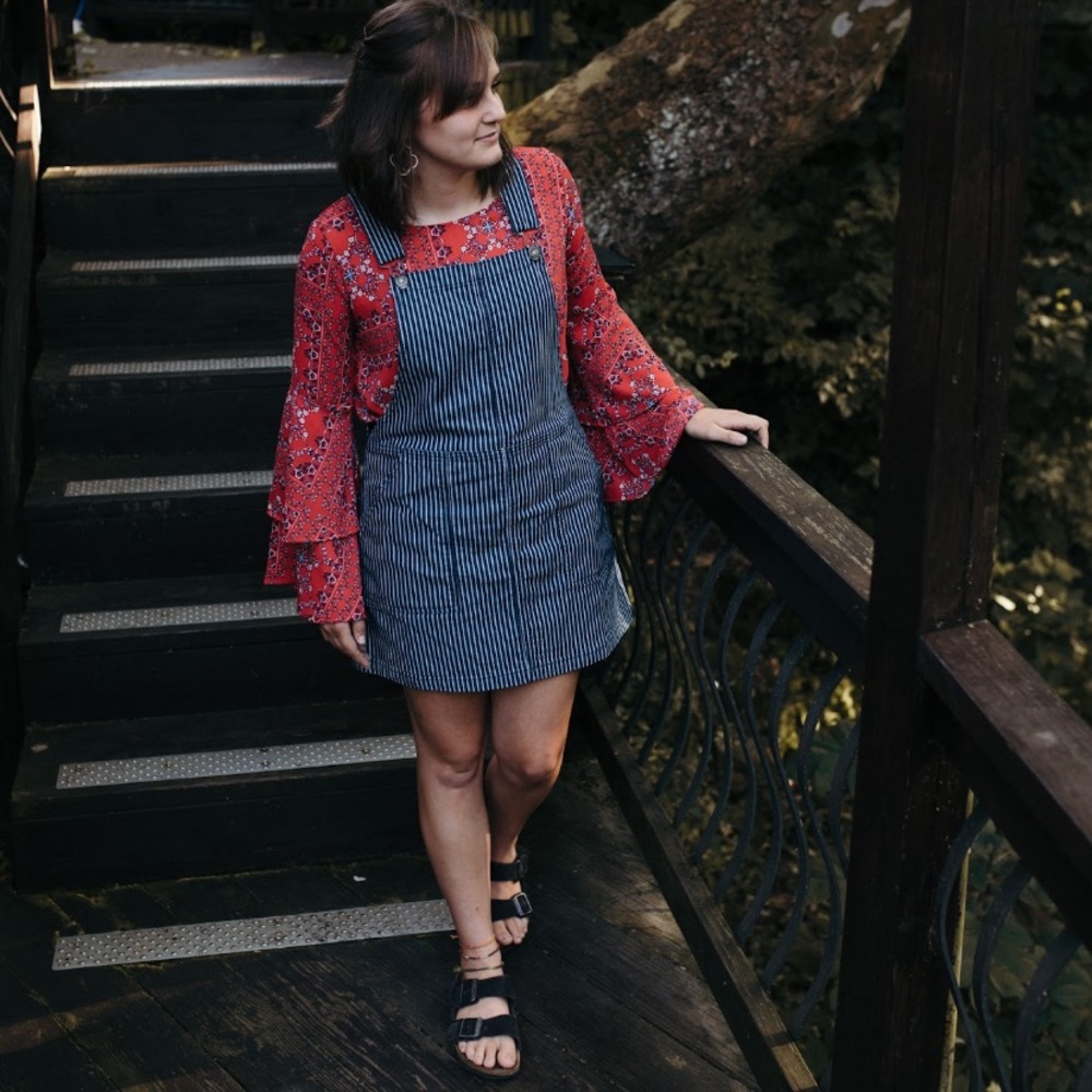 Altar’d State Overall Dress. Size S. Comfy fabric and only worn 3-4 times!